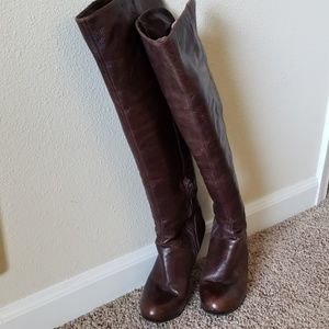 Cathy Jean Leather Knee High Boots